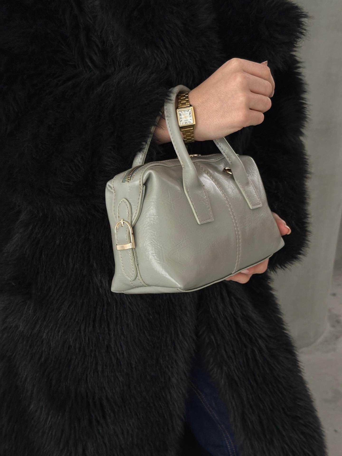 ORTA BOY SİLİNDİR MODEL ÇOK KULLANIŞLI OMUZ ÇANTASI - GRİ