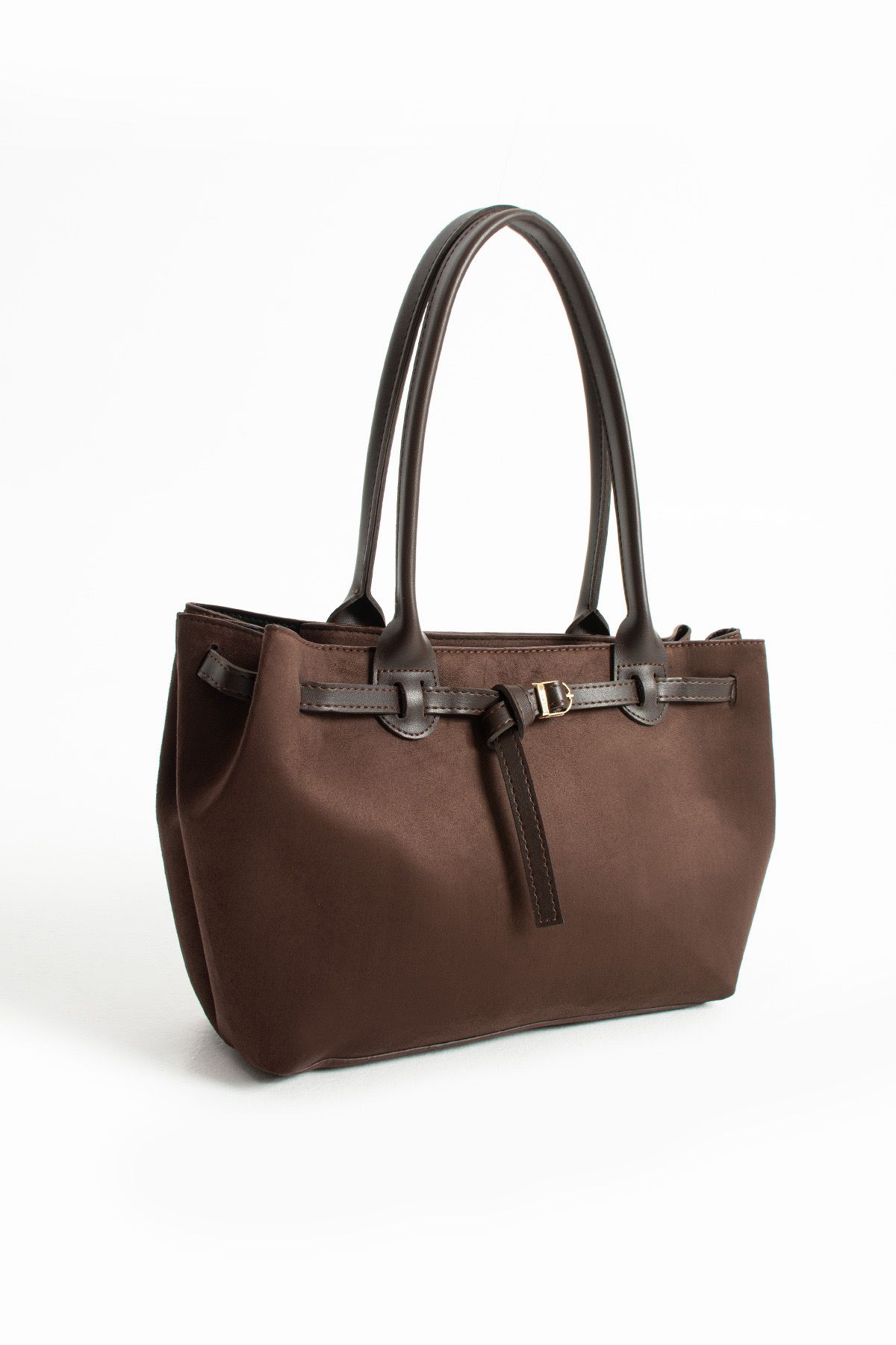 Yeni Sezon Süet El Ve Omuz Çantası - KAHVERENGİ