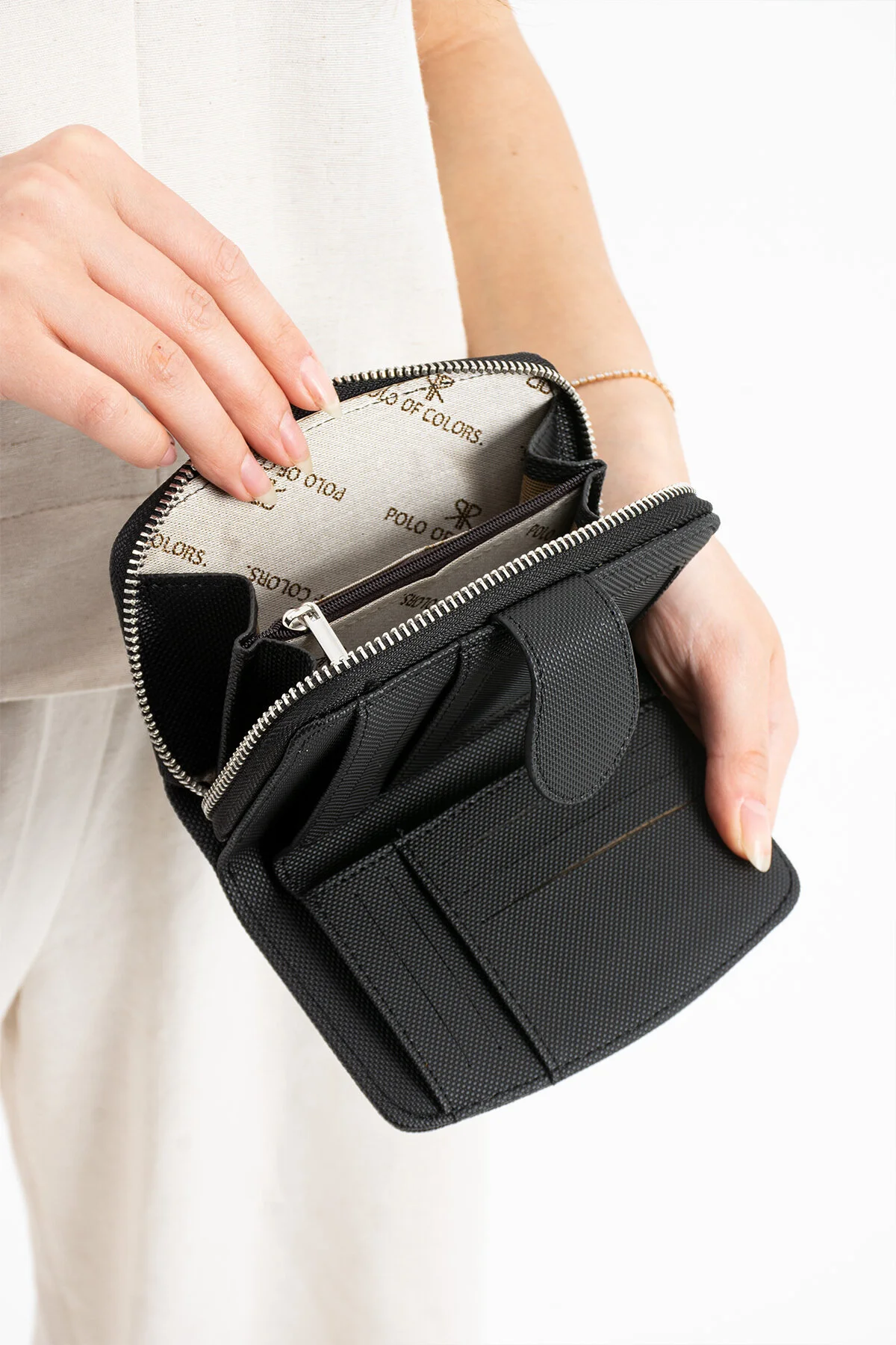 Polo Of Colors Kapaklı El ve Uzun Omuz Askılı Kadın Çanta Cüzdan Takımı