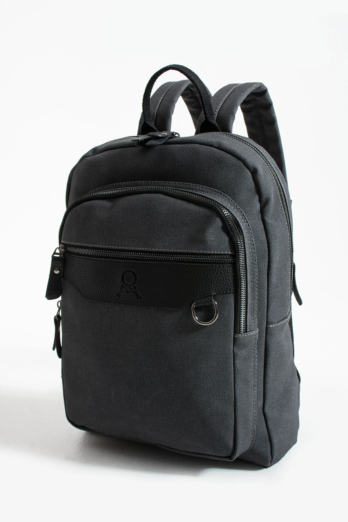 Premium Kanvas Kumaş Sırt Çantası Business Çanta 1.sınıf Kaliteli Kumaş Çanta - SİYAH