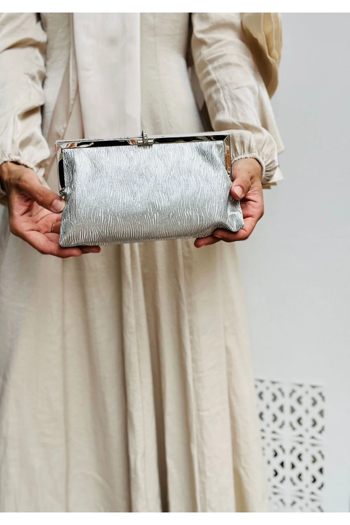 Taş Detaylı Çok Şık A kalite Abiye Çanta - GRİ