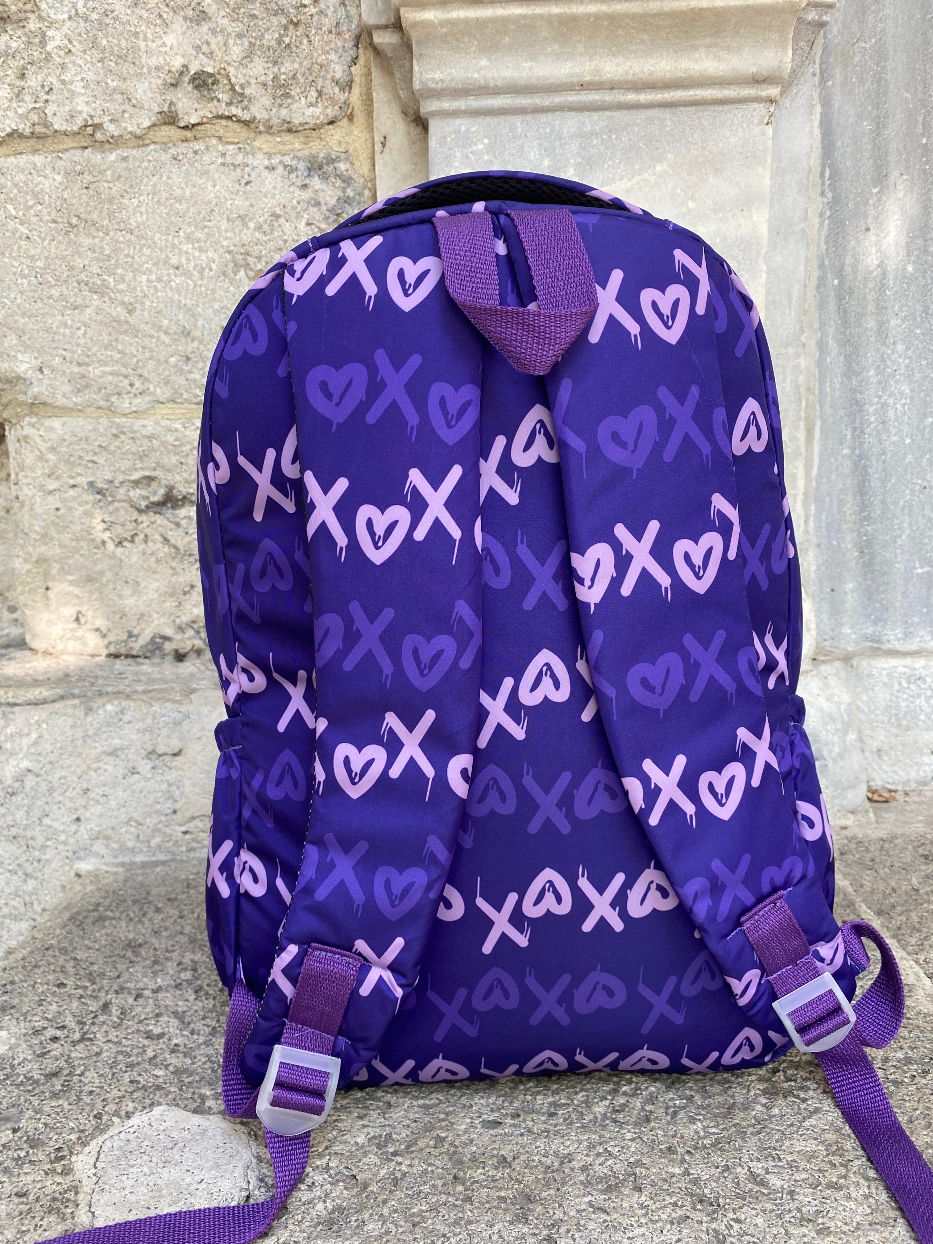 Mor Ayıcık Hediyeli Okul Sırt Çantası