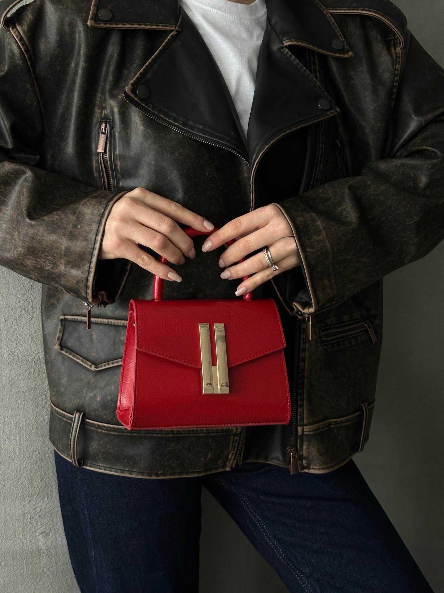 Çok şık El Ve Omuz Çantası - KIRMIZI