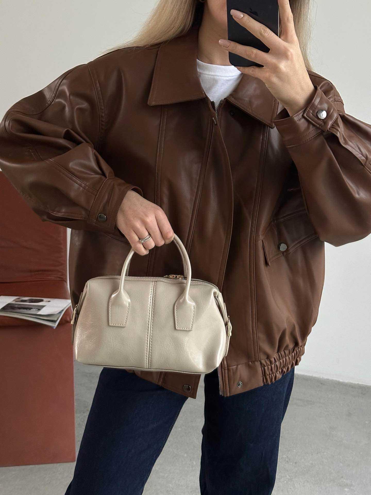 ORTA BOY SİLİNDİR MODEL ÇOK KULLANIŞLI OMUZ ÇANTASI - BEJ