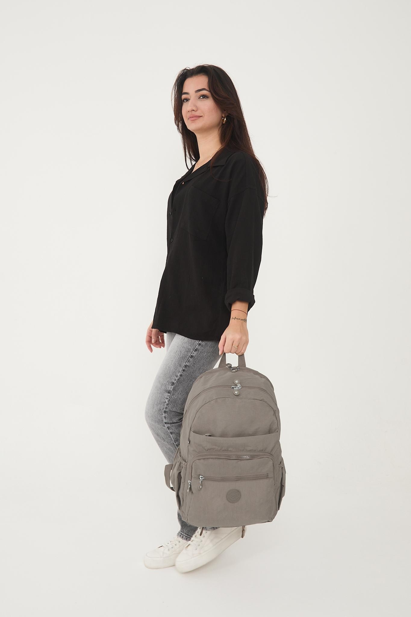 Unisex Suya Dayanıklı Büyük Boy Laptop Okul Ve Seyahat Sırt Çantası - VİZON