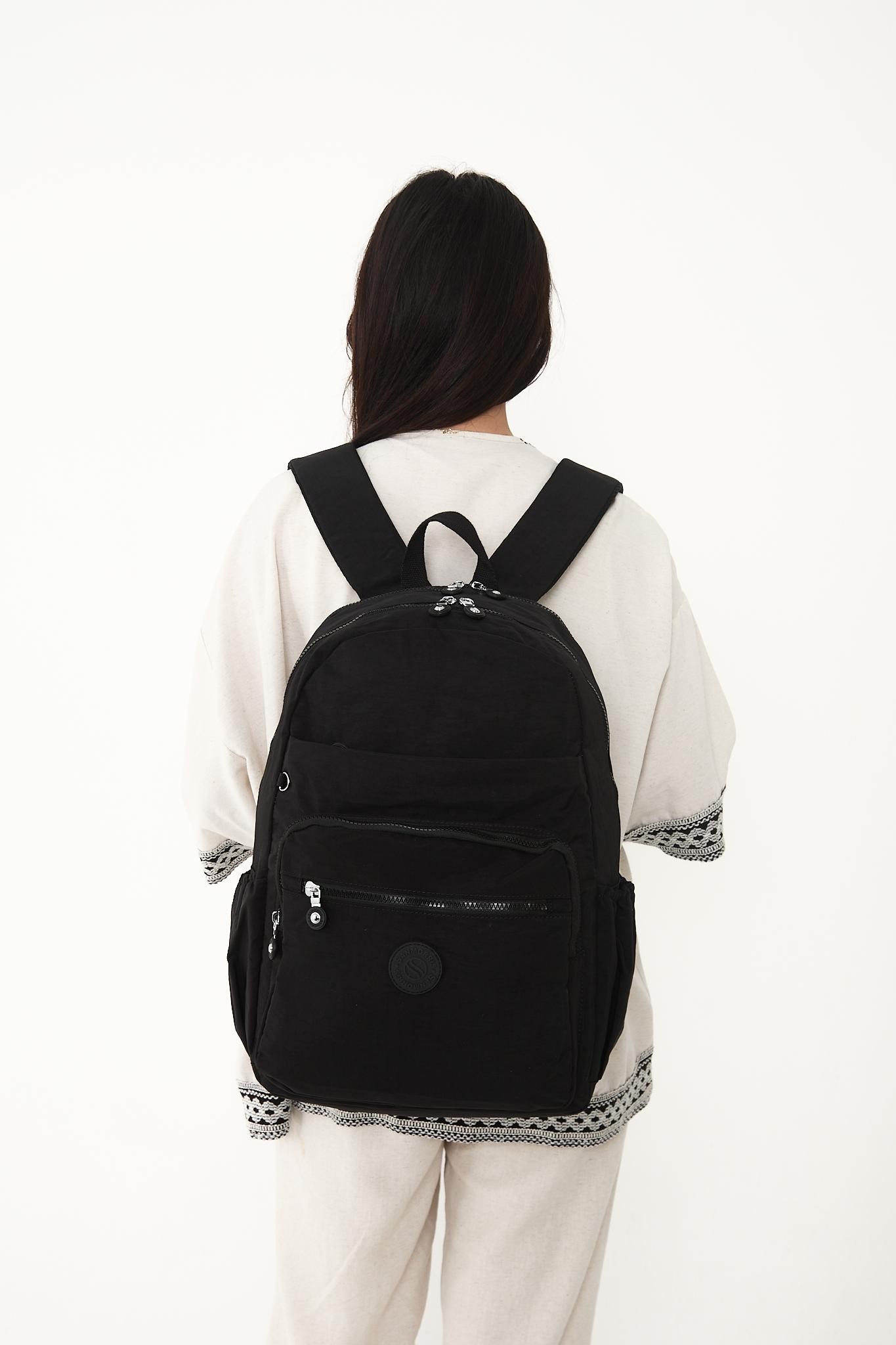 Unisex Suya Dayanıklı Büyük Boy Laptop Okul Ve Seyahat Sırt Çantası - SİYAH