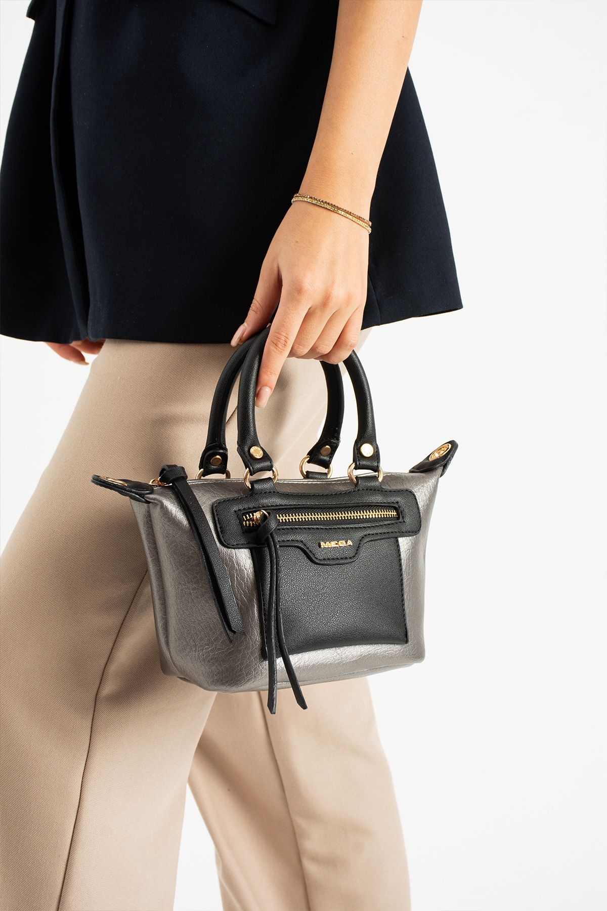 Çok Şık El Ve Omuz Çantası - GRİ