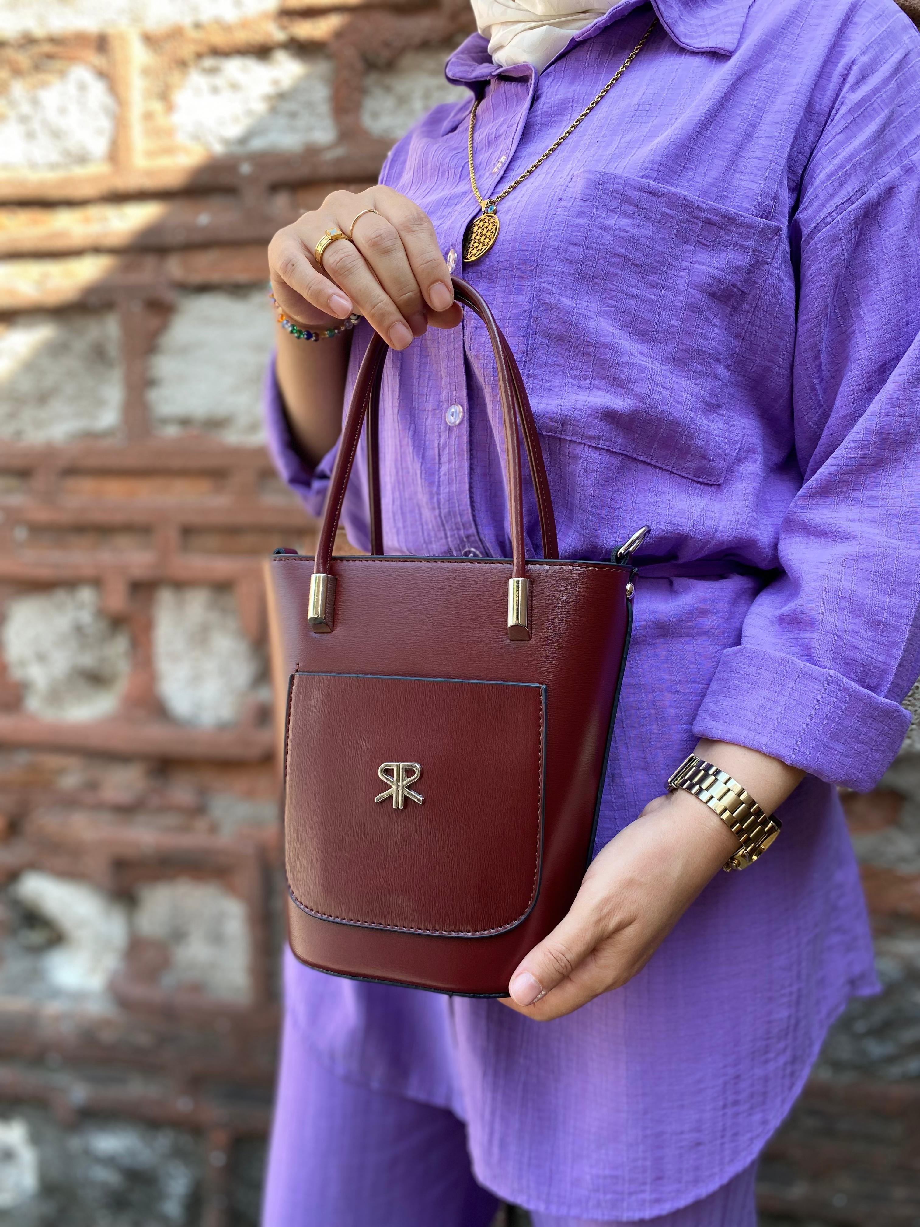 BORDO NEW MODEL EL VE OMUZ ÇANTASI