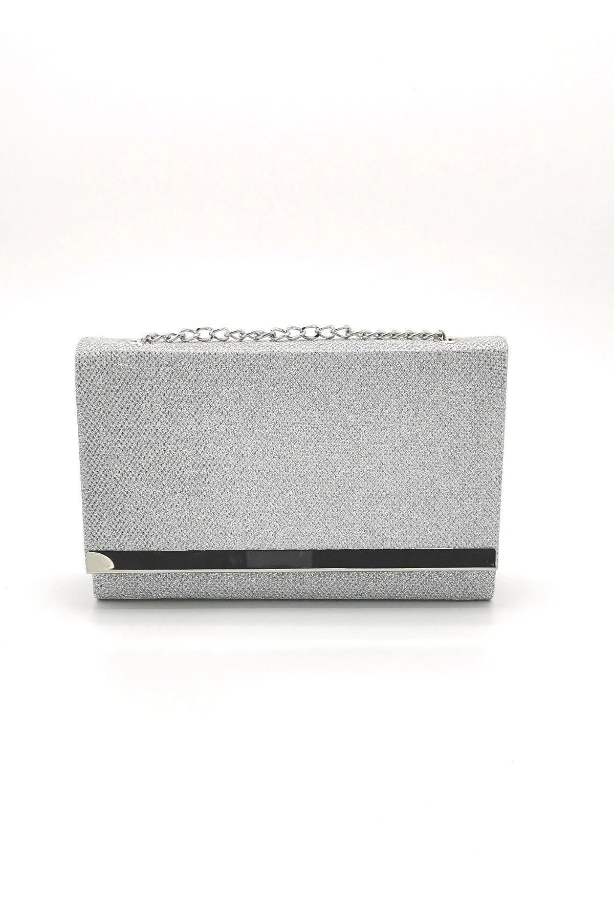 Çok Şık Özel Günler İçin Abiye Çantası - CUPRA GÜMÜŞ (SİMLİ)