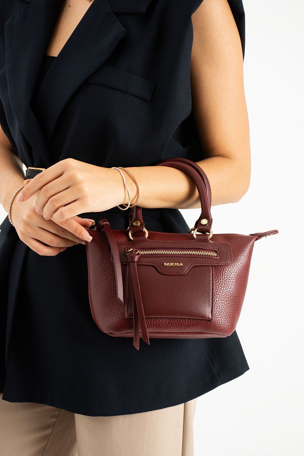 Çok Şık El Ve Omuz Çantası - BORDO