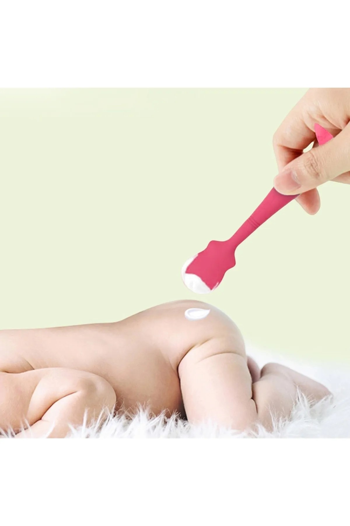 Bebek Krem Sürme Fırçası Silikon