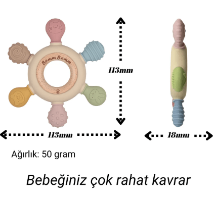 Silikon Bebek Diş Kaşıyıcı