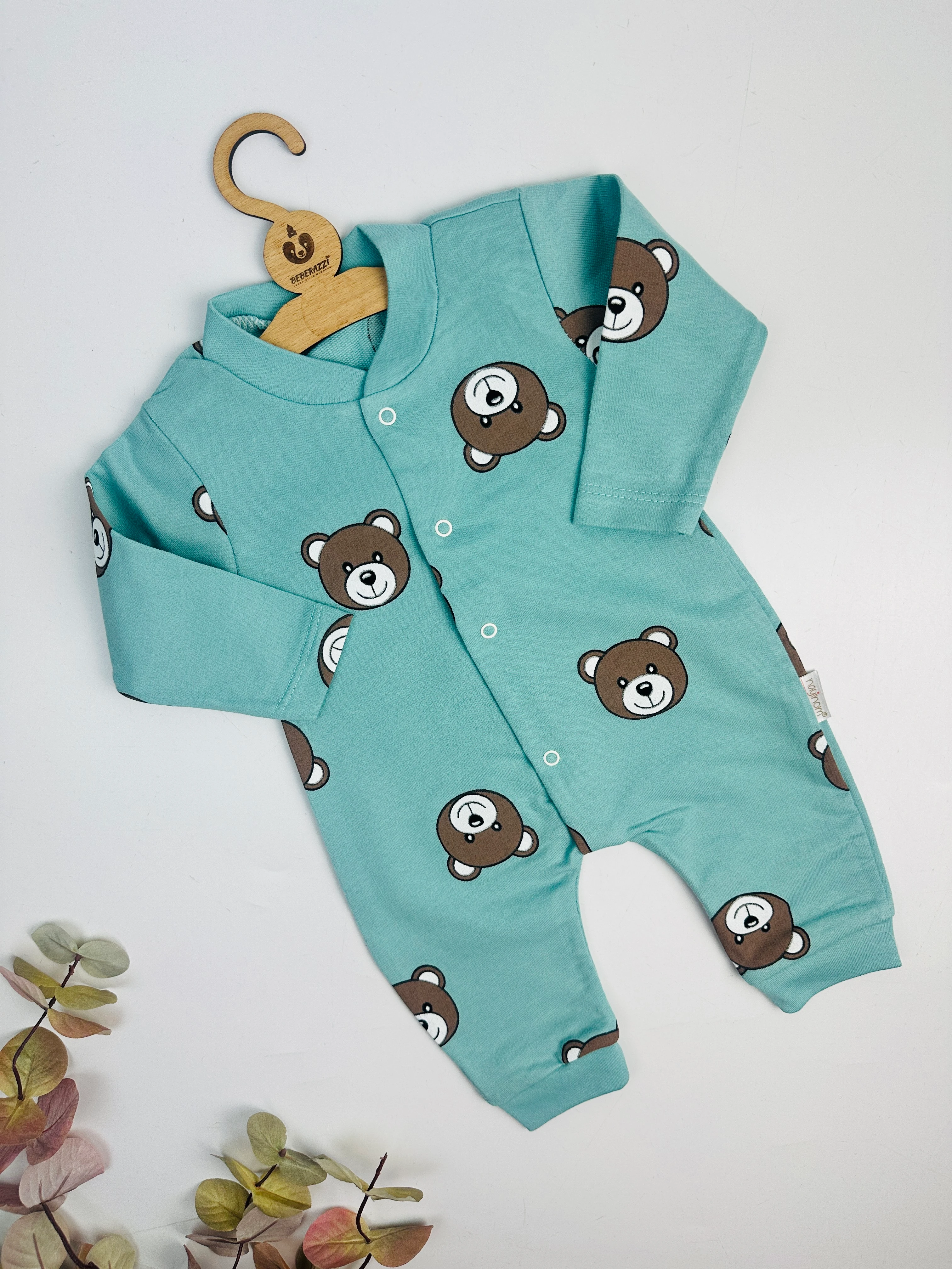 Ayı Kafa Temalı Önden Çıtçıtlı Tulum