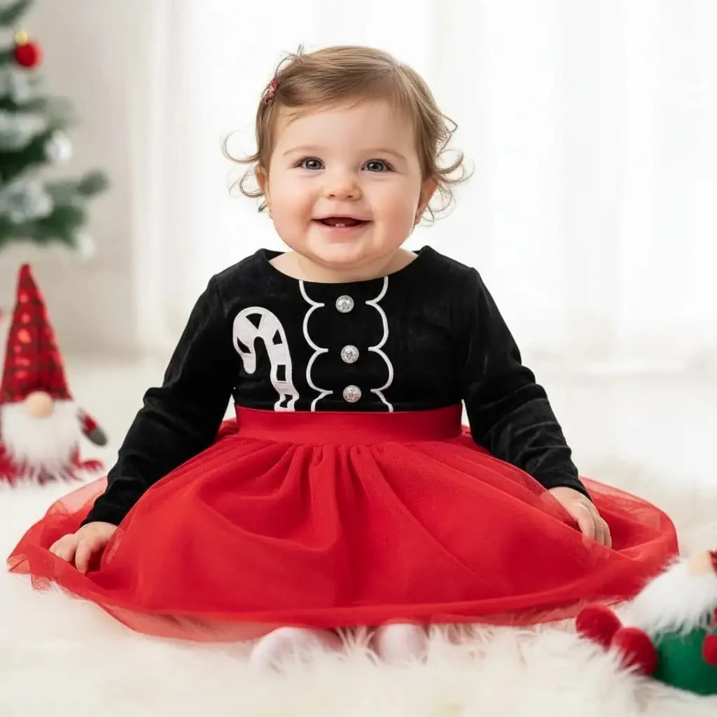 Baston Temalı Elbise 