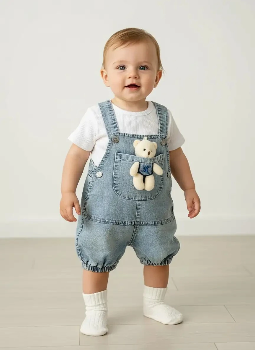 Kot Salopet Önü Ayıcıklı İkili Takım