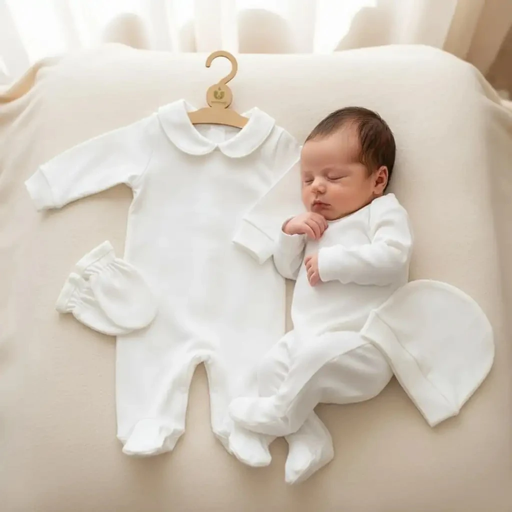 Arkadan Çıtçıtlı Yenidoğan Hastane Çıkışı Tulum Set