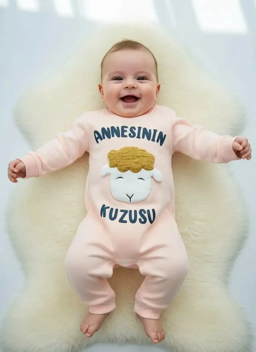 Annesinin Kuzusu Yazılı Tulum - Somon