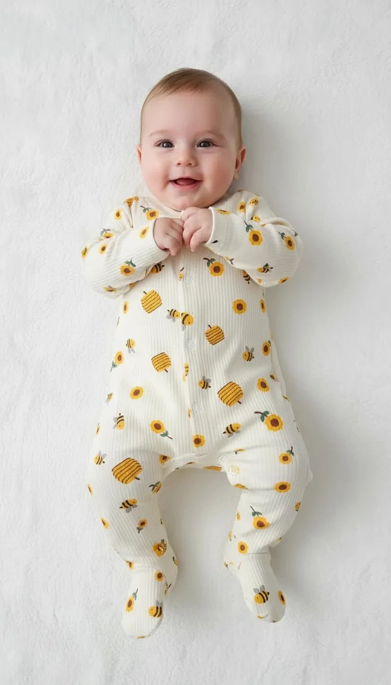 Papatya Temalı Önden Çıtçıtlı Tulum