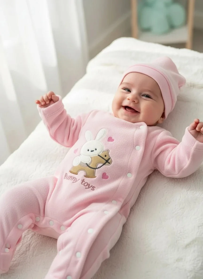 Atlı Karınca Temalı Kadife Tulum