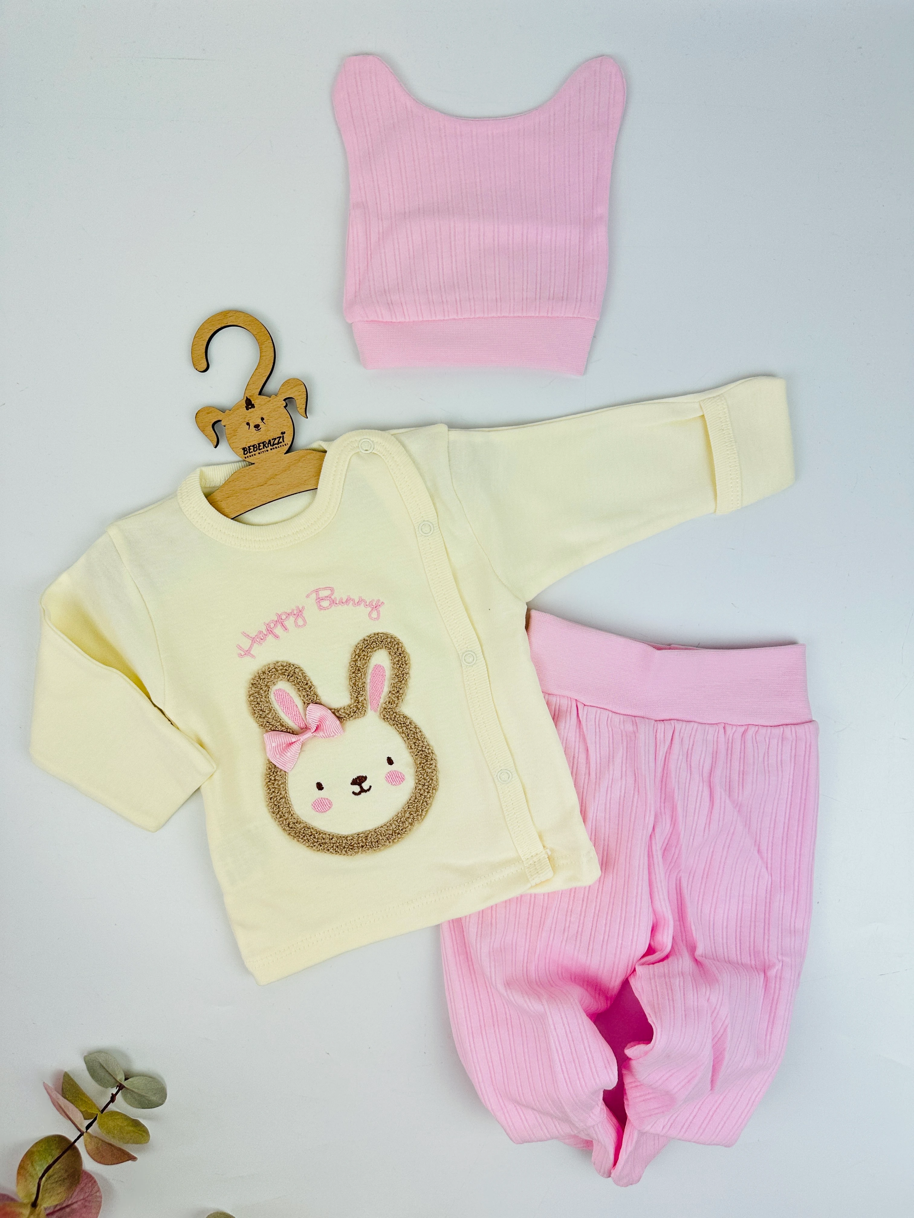 Tavşan Temalı Kendinden Eldivenli Takım