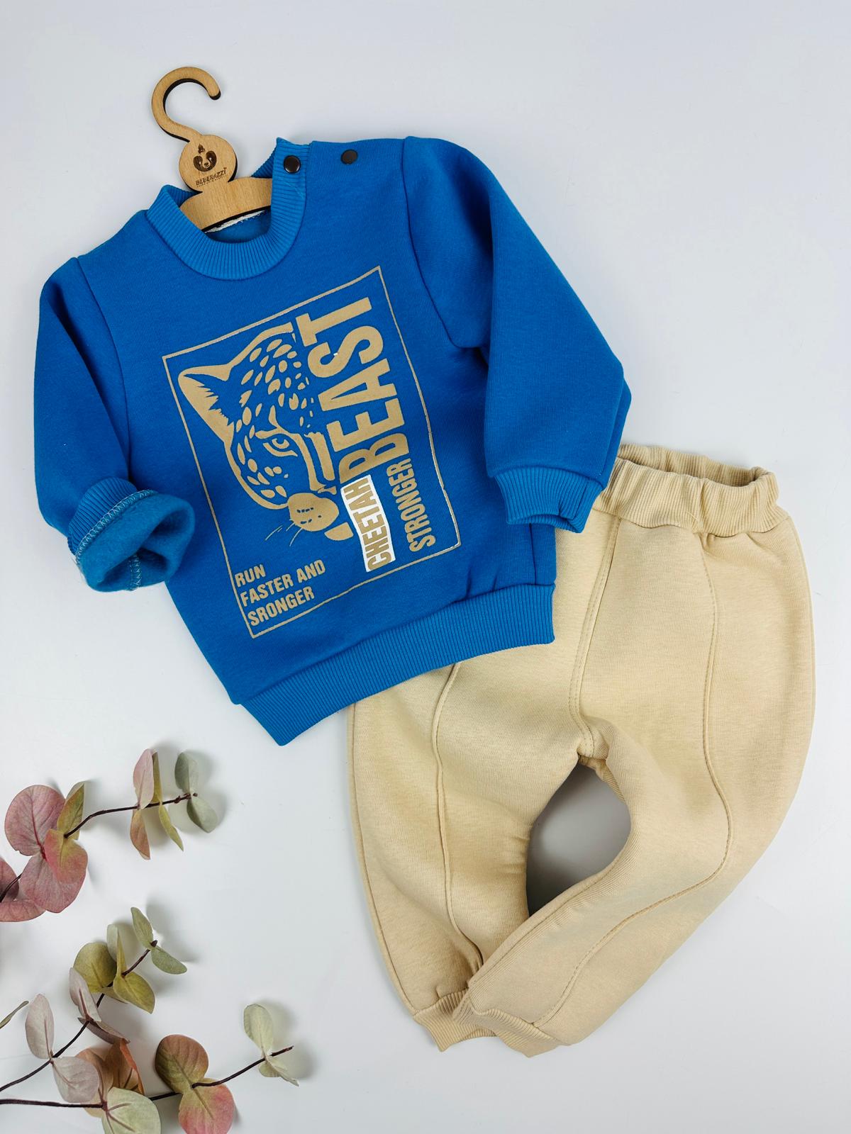 Kaplan Temalı Mavi Şardonlu İkili Takım