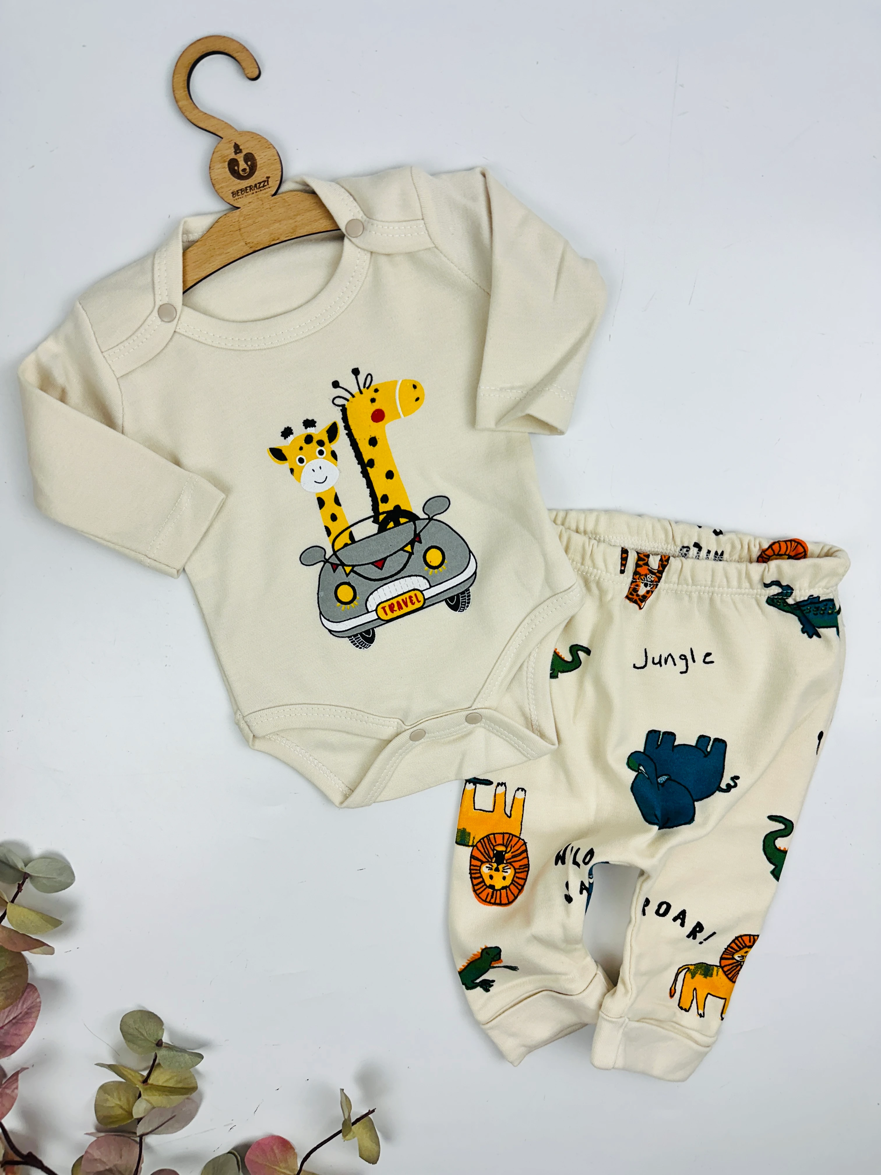 Zürafa Temalı Zıbın İkili Takım 