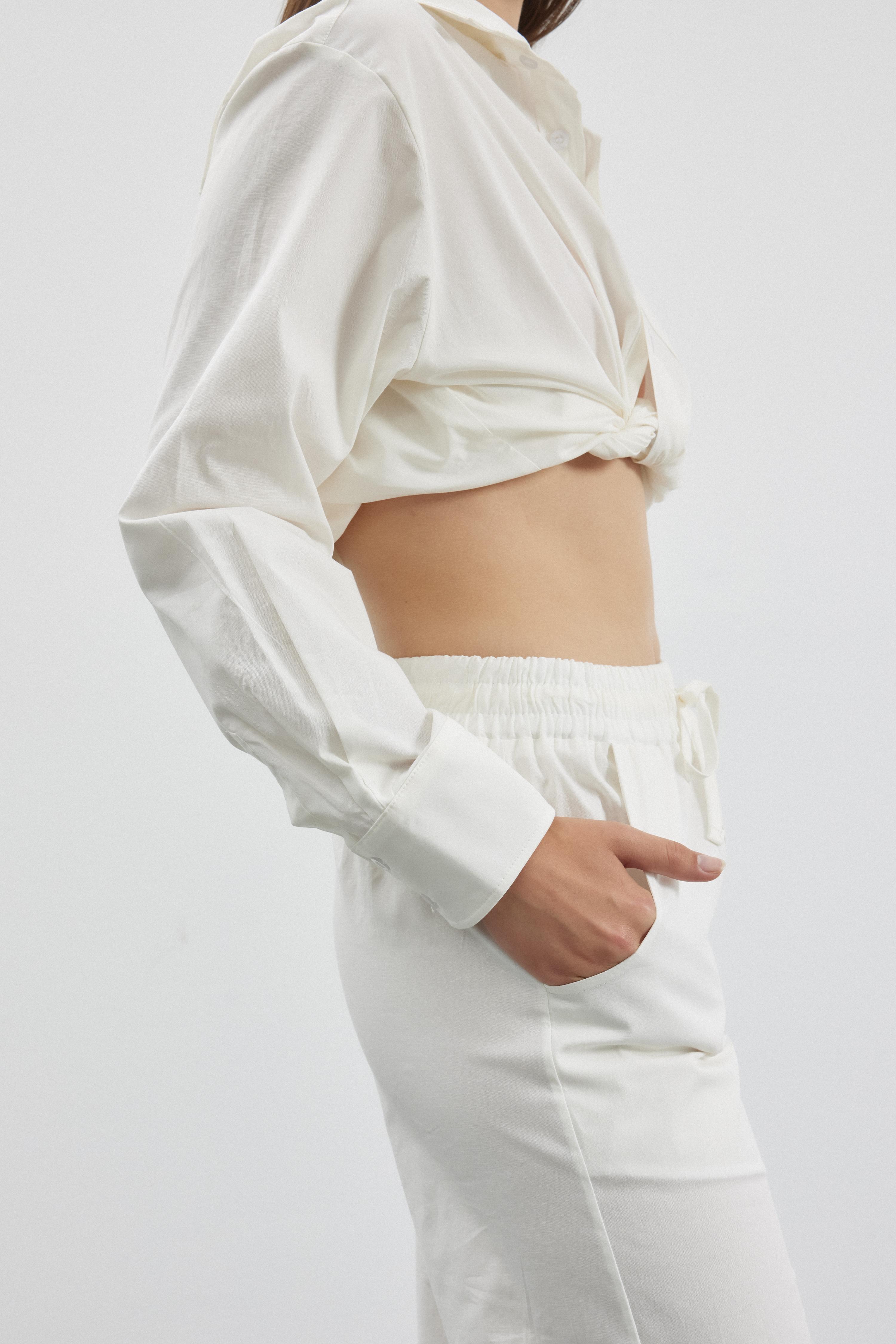 He/She Pantolon - Beyaz