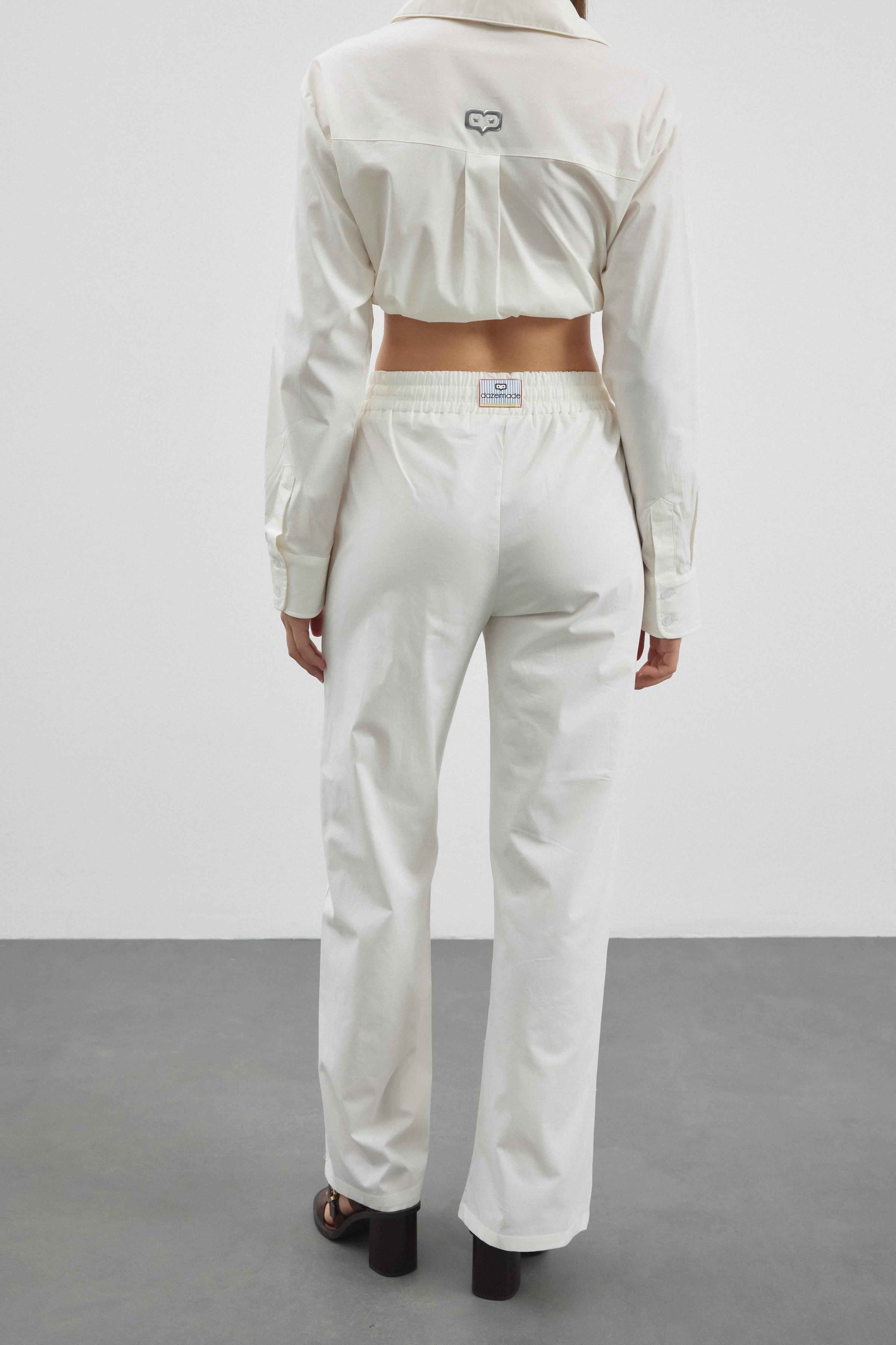 He/She Pantolon - Beyaz