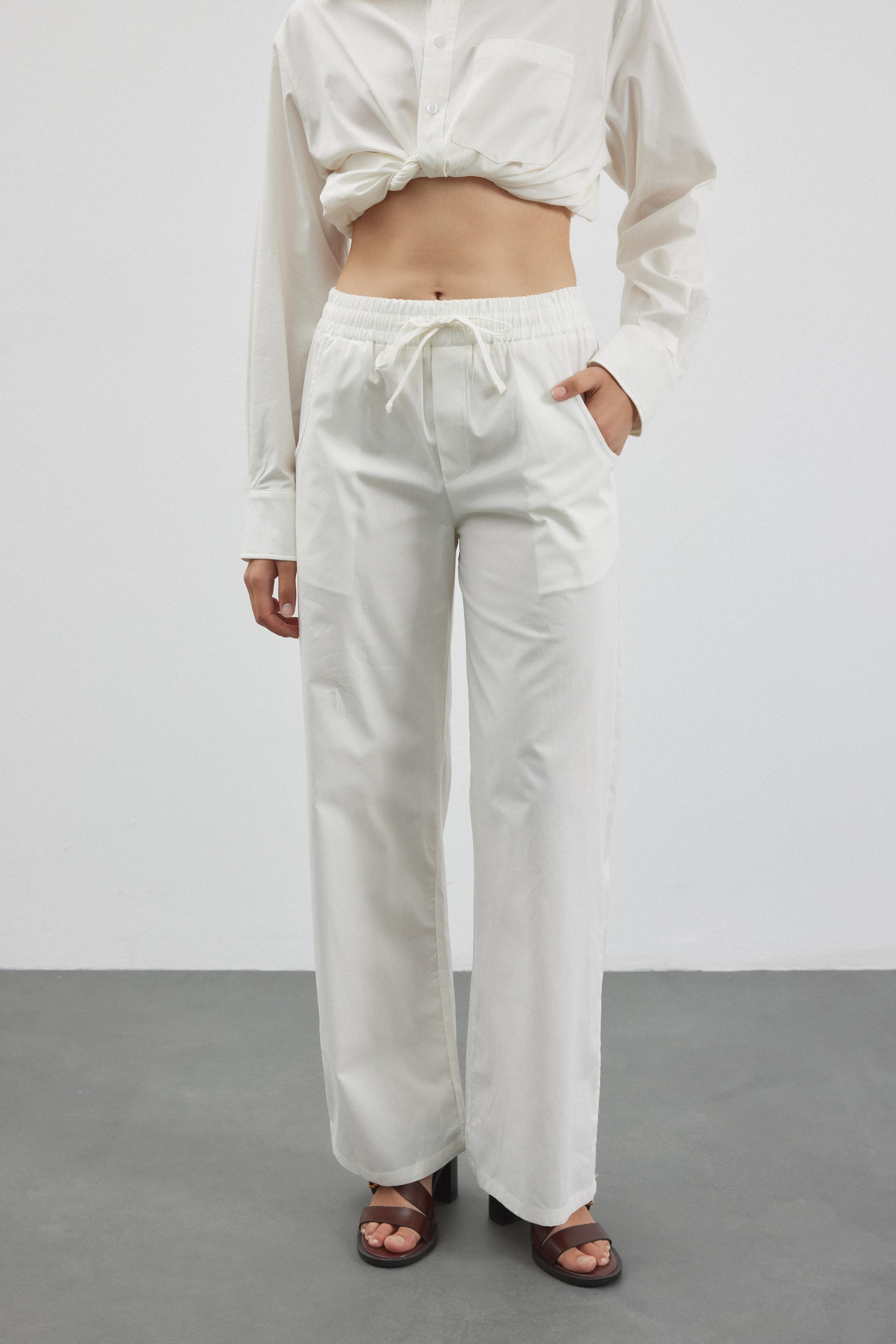 He/She Pantolon - Beyaz