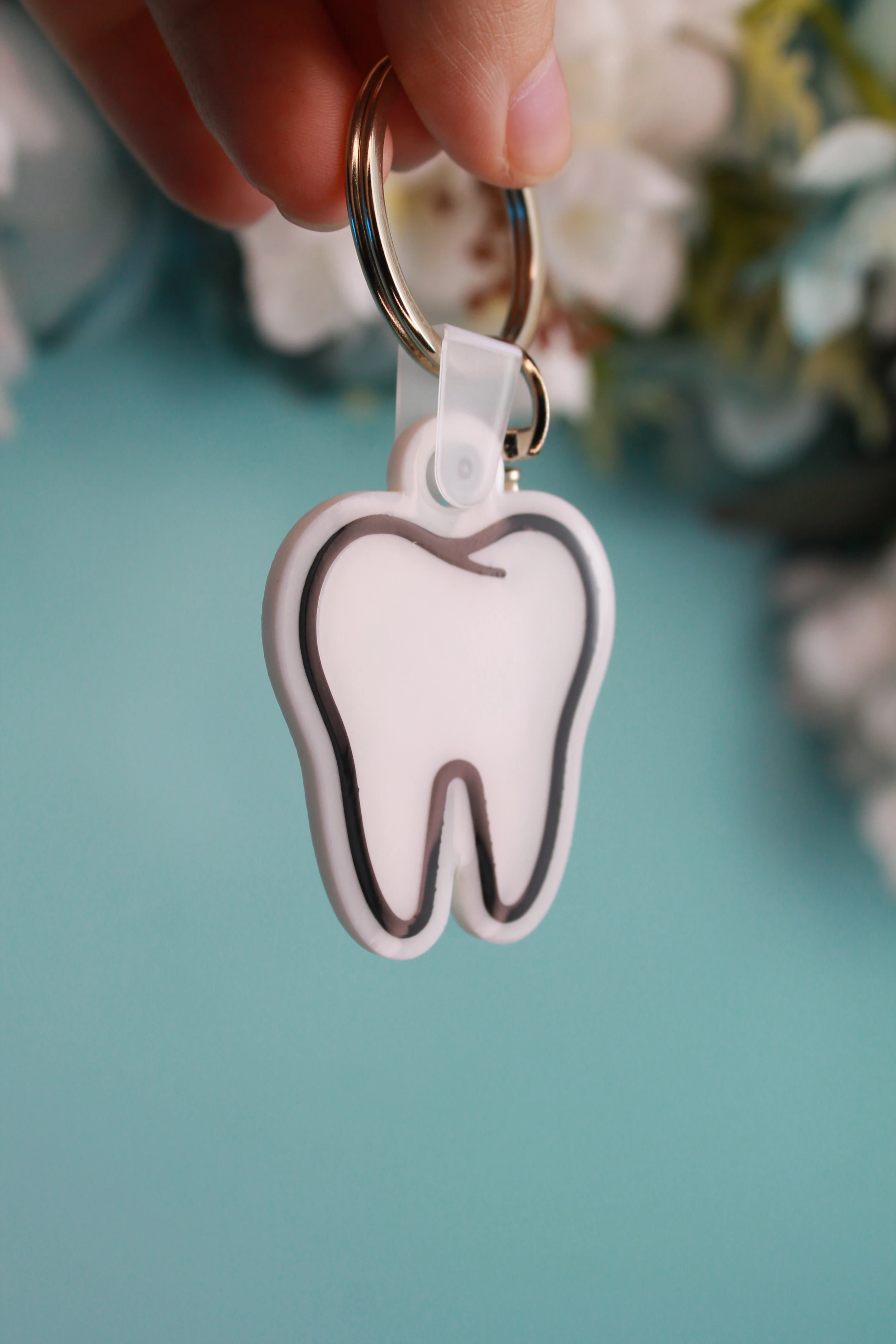 NFC Diş Kartvizit Anahtarlık 