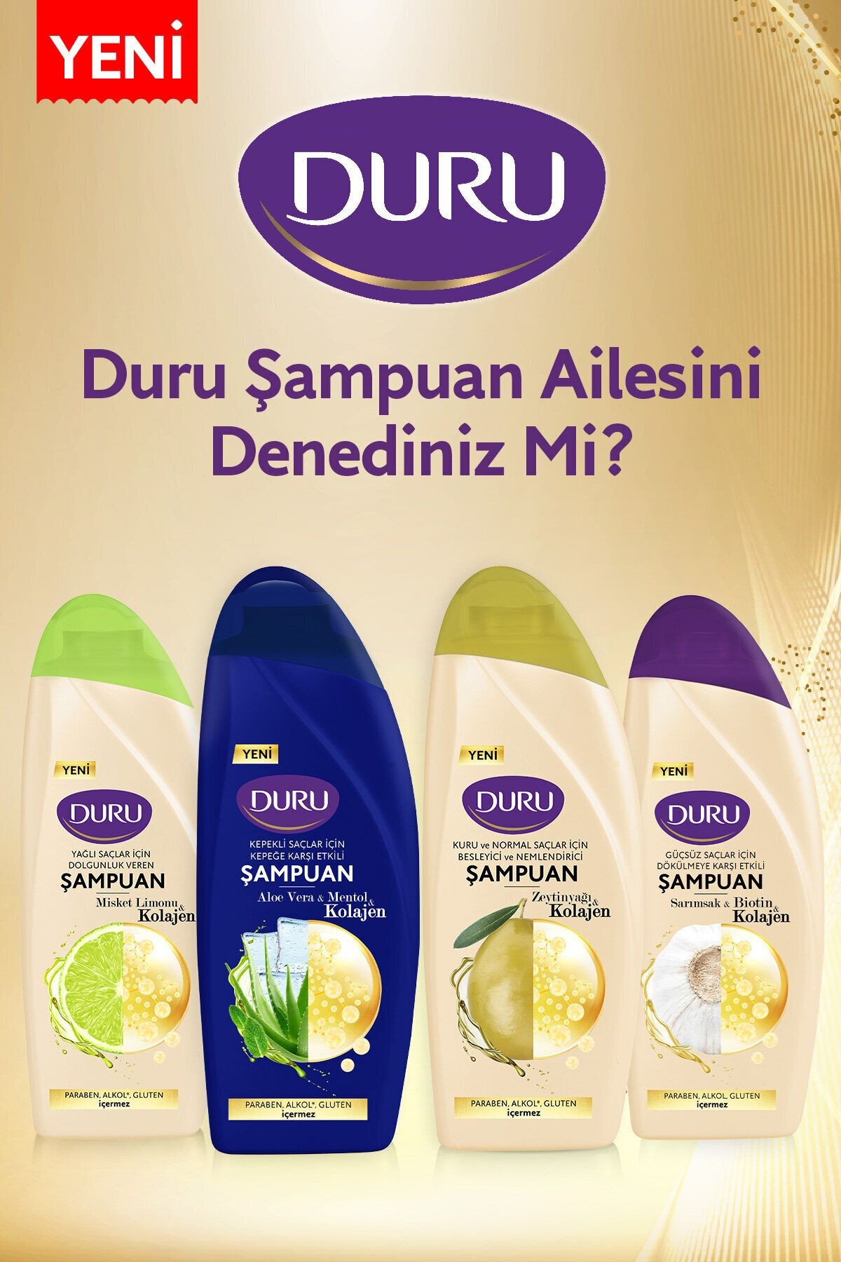 Zeytinyağı&Kolajen Kuru ve Normal Saçlar için Şampuan 3x500 ML