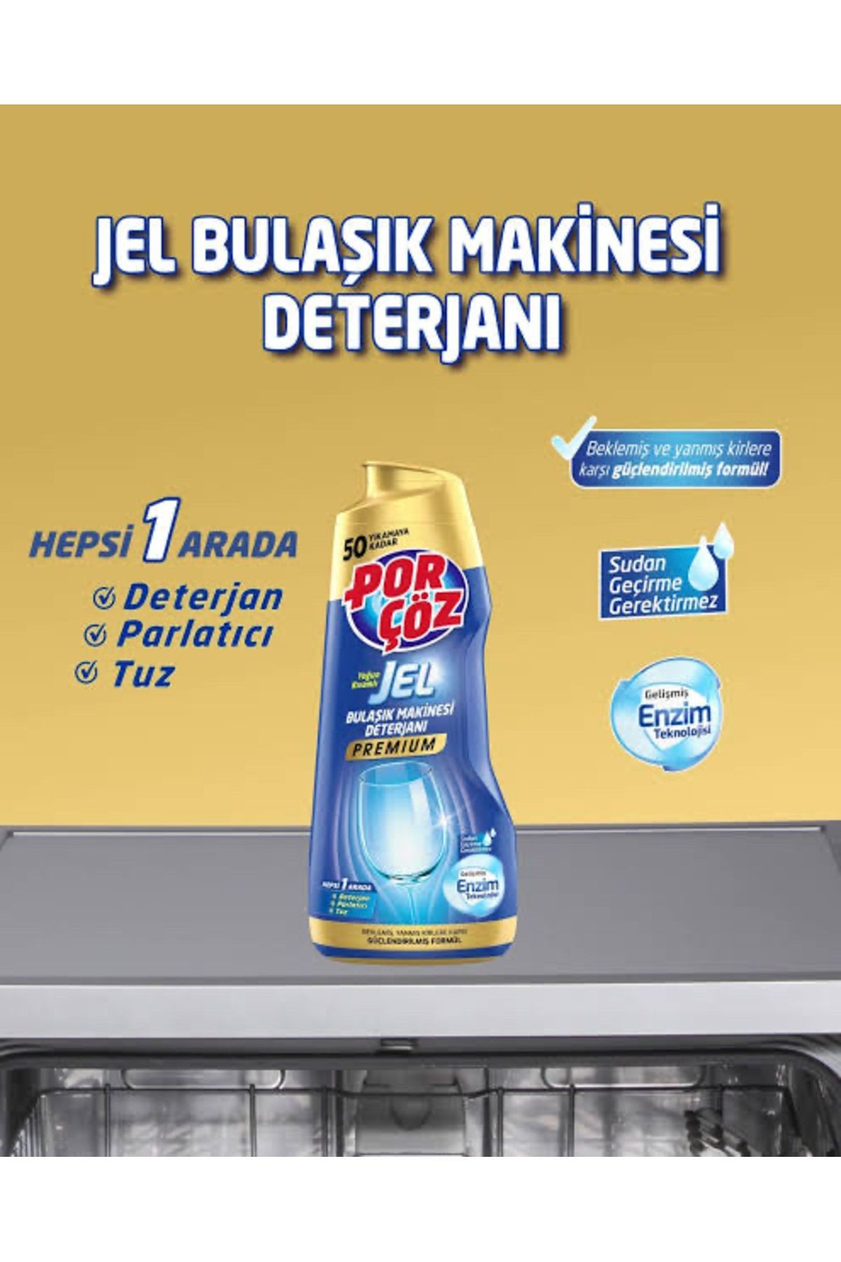 Porcöz Bulaşık Makinesi Deterjani