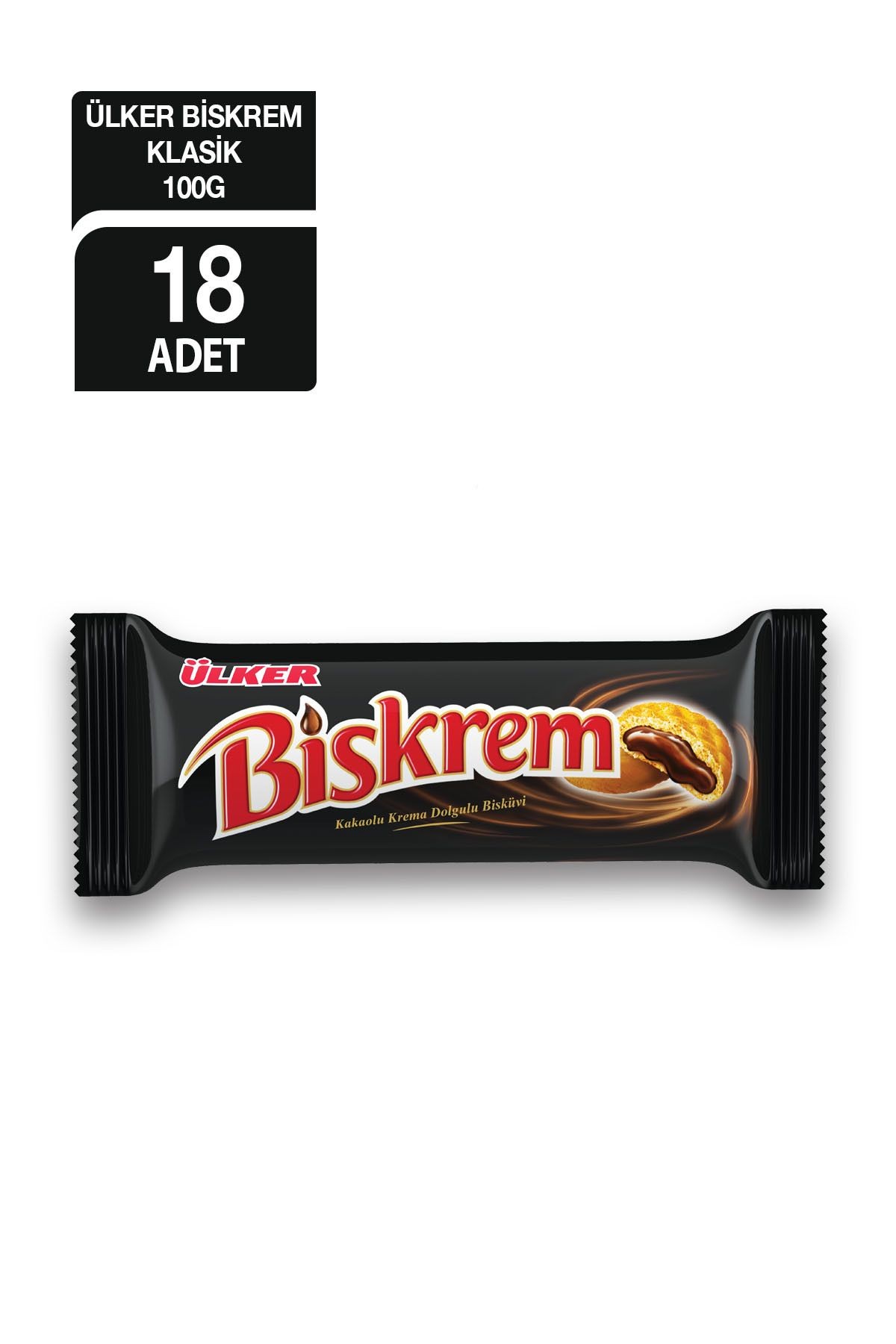 Biskrem Kakaolu Krema Dolgulu Bisküvi 100 gr x18 Adet