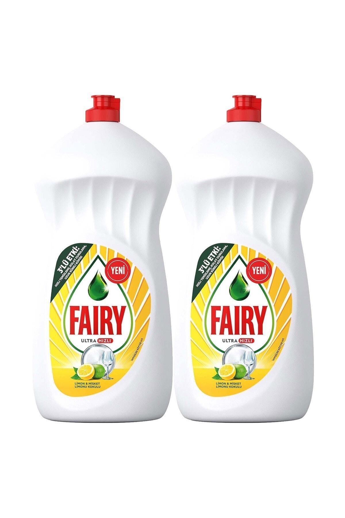 1500 ml Ultra Hızlı 3'lü Etki Sıvı Bulaşık Deterjanı Limon ve Misket Limonu Kokulu 1500ml