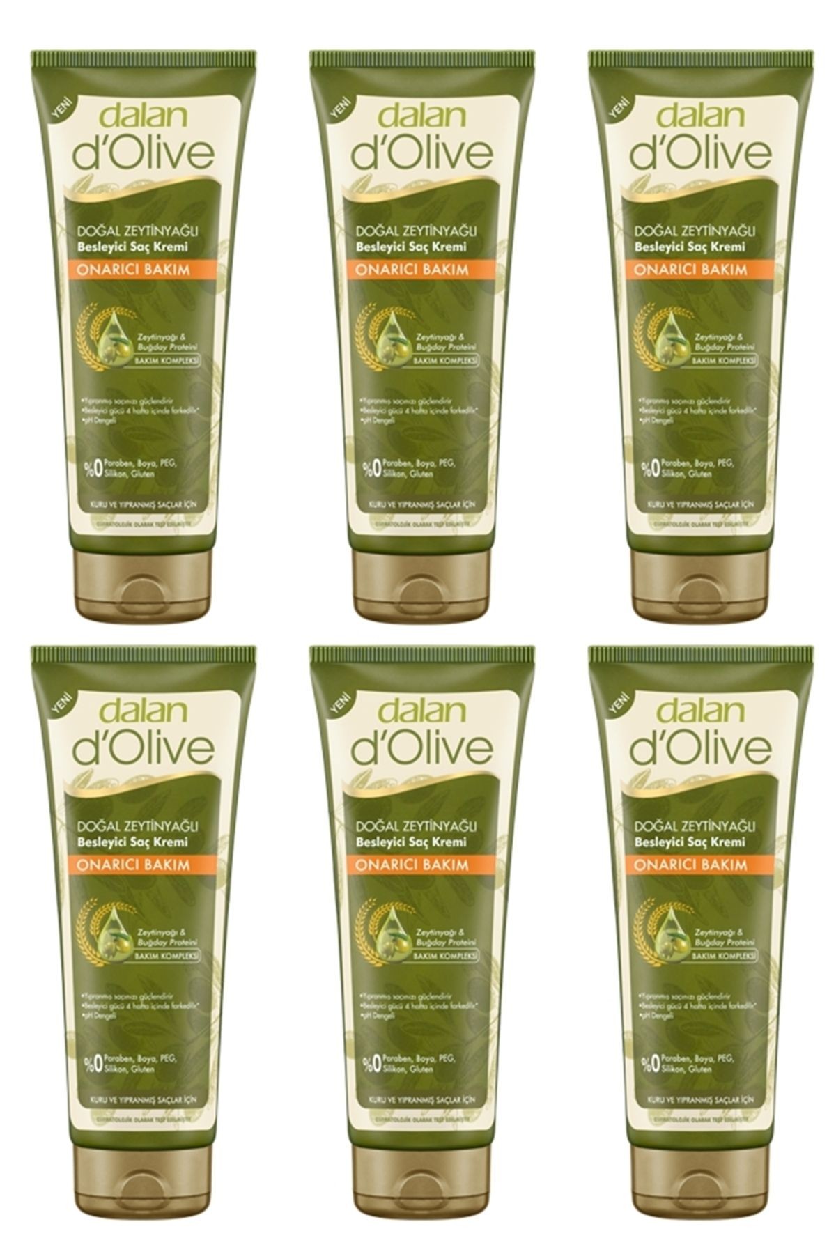 d'Olive Onarıcı Bakım Saç Kremi 6 Adet