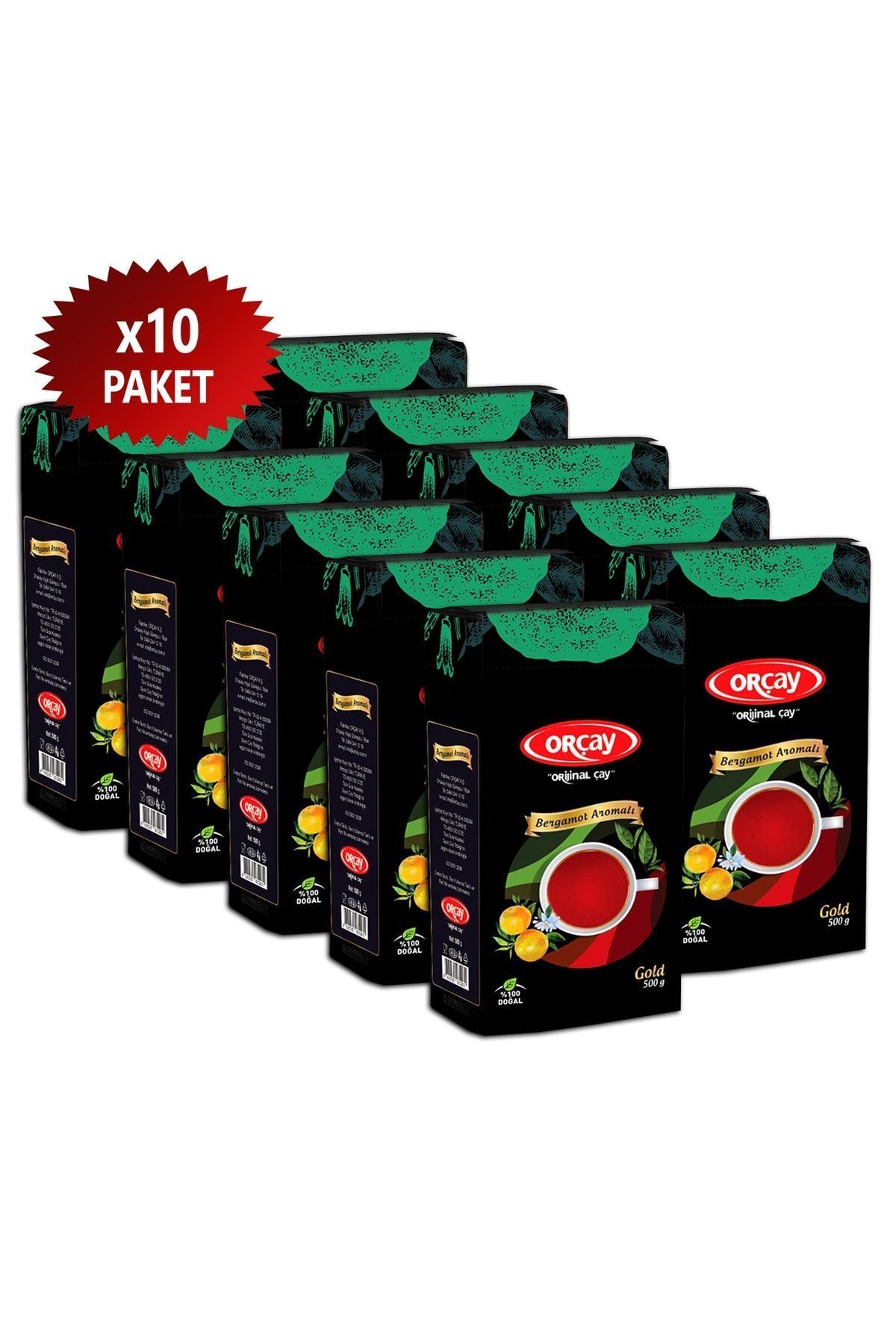 Gold Bergamot Çay, 500 Gr X 10'lu