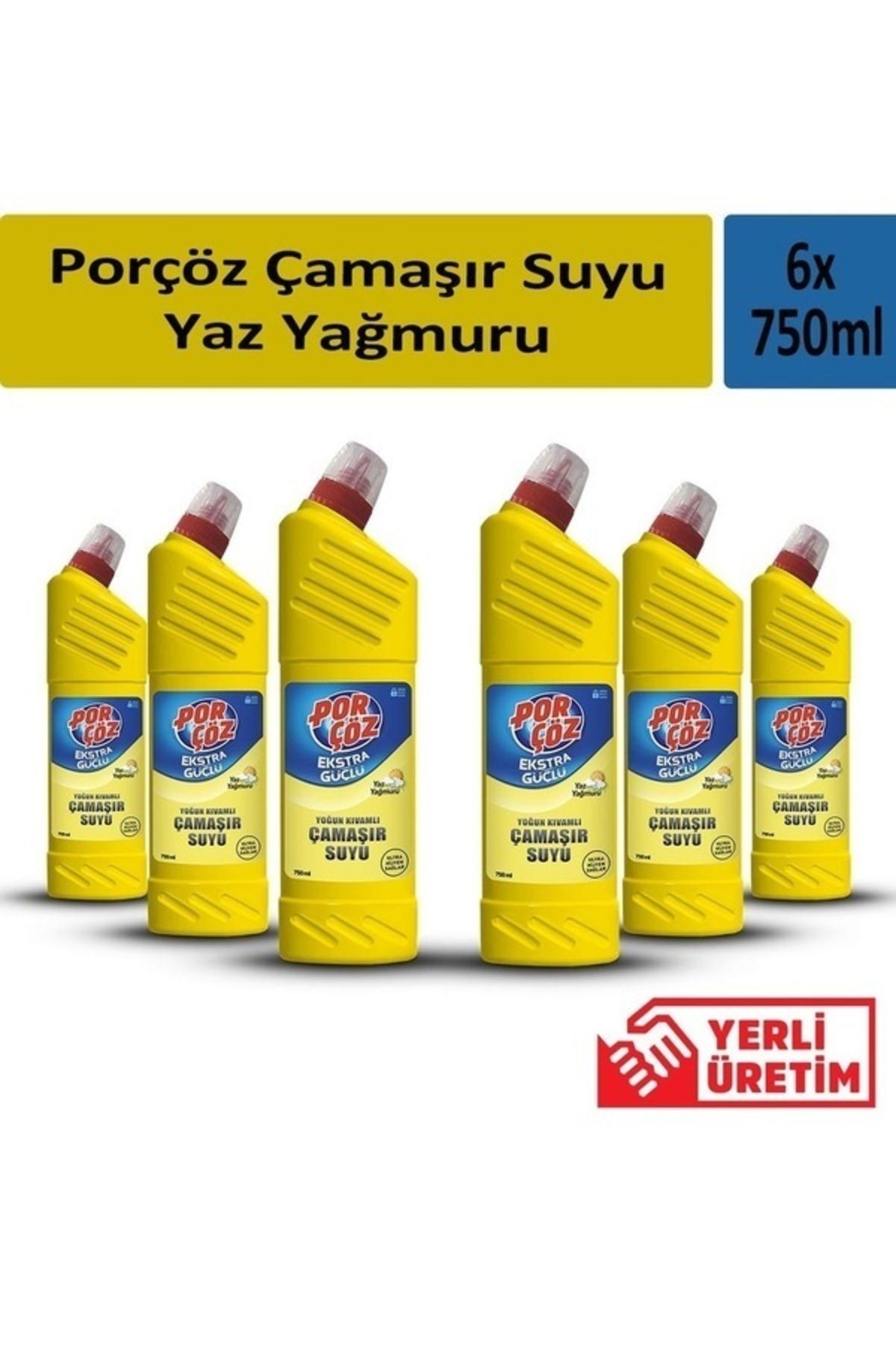 Yoğun Kıvamlı Çamaşır Suyu Yaz Yağmuru 750 ml X 6 Adet