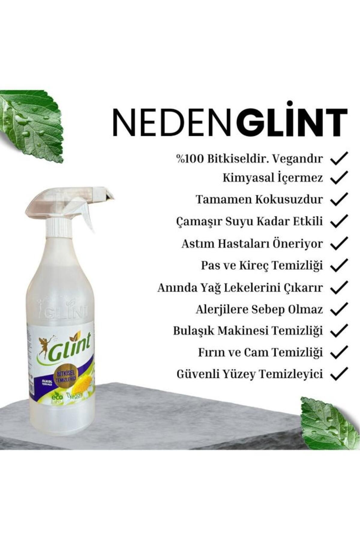 Glint 1 Litre %100 Bitkisel Küf Fırın Izgara Temizleyici Yağ Sökücü Çok Amaçlı Yüzey Temizleyici