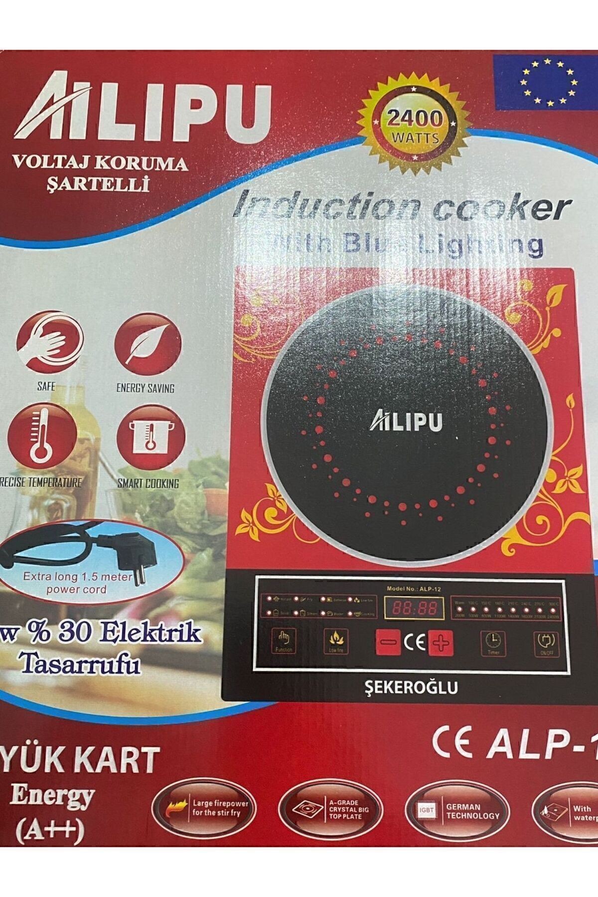 Ailipu Tek Gözlü Indiksiyonlu Ocak 2400 Watt 1.kalite
