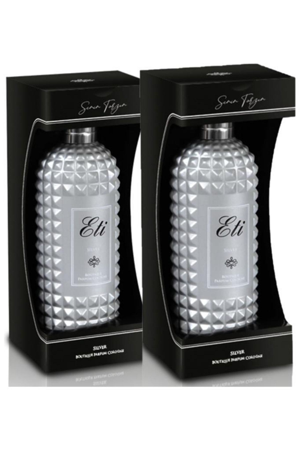 Eti Butik Kolonya (silver) Cam Şişe Kutulu 300 Ml 2 Adet
