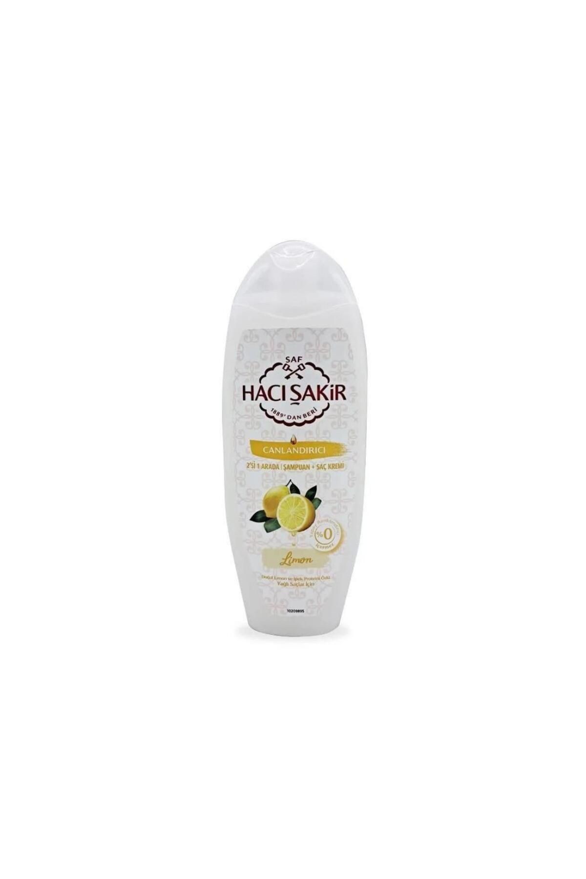 HACI ŞAKİR 2 Sİ 1 ARADA 12 ADET DOĞAL LİMON VE İPEK PROTEİNİ ÖZLÜ YAĞLI ŞAÇLAR İÇİN 500 ML