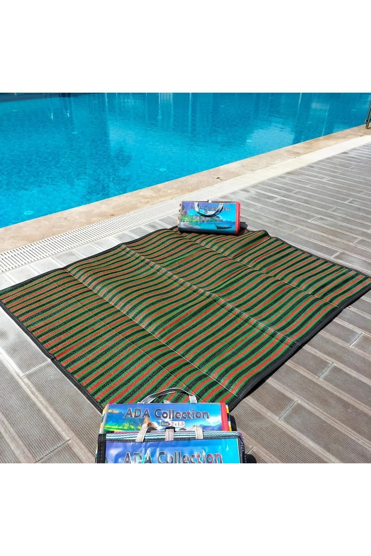 katlanır çantalı kamp plaj piknik hasiri