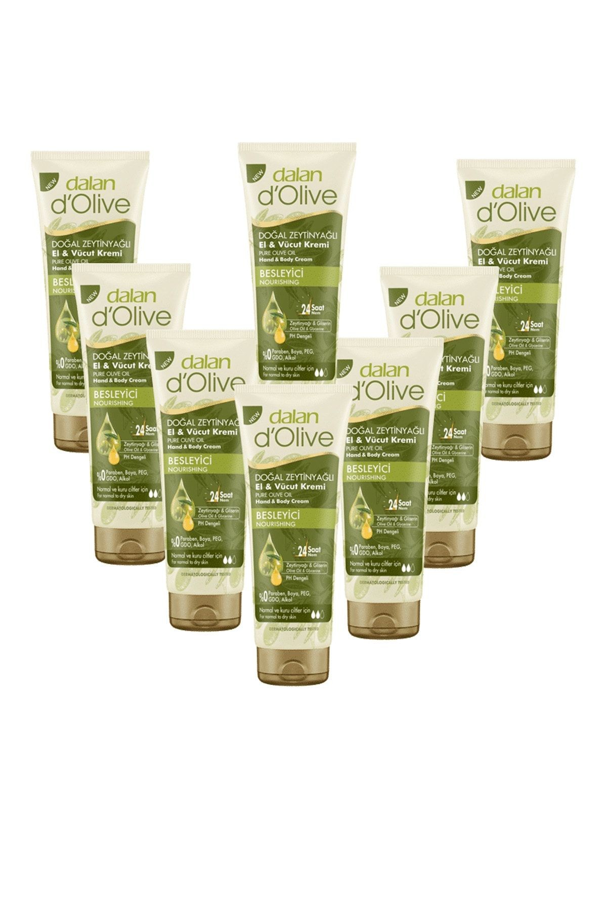 D'olive Doğal Zeytinyağlı Besleyici El Ve Vucüt Kremi 20ml Tüp ( 8 Adet )