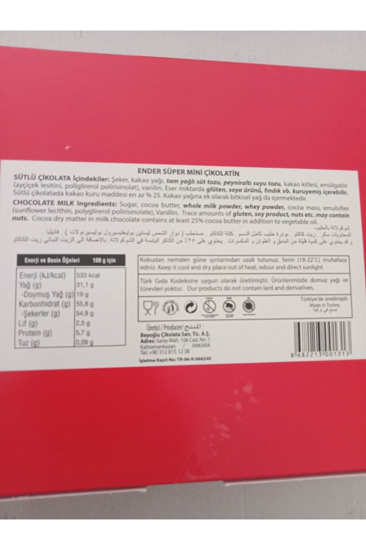 Ender Süper Mini Çikolata 1000gr