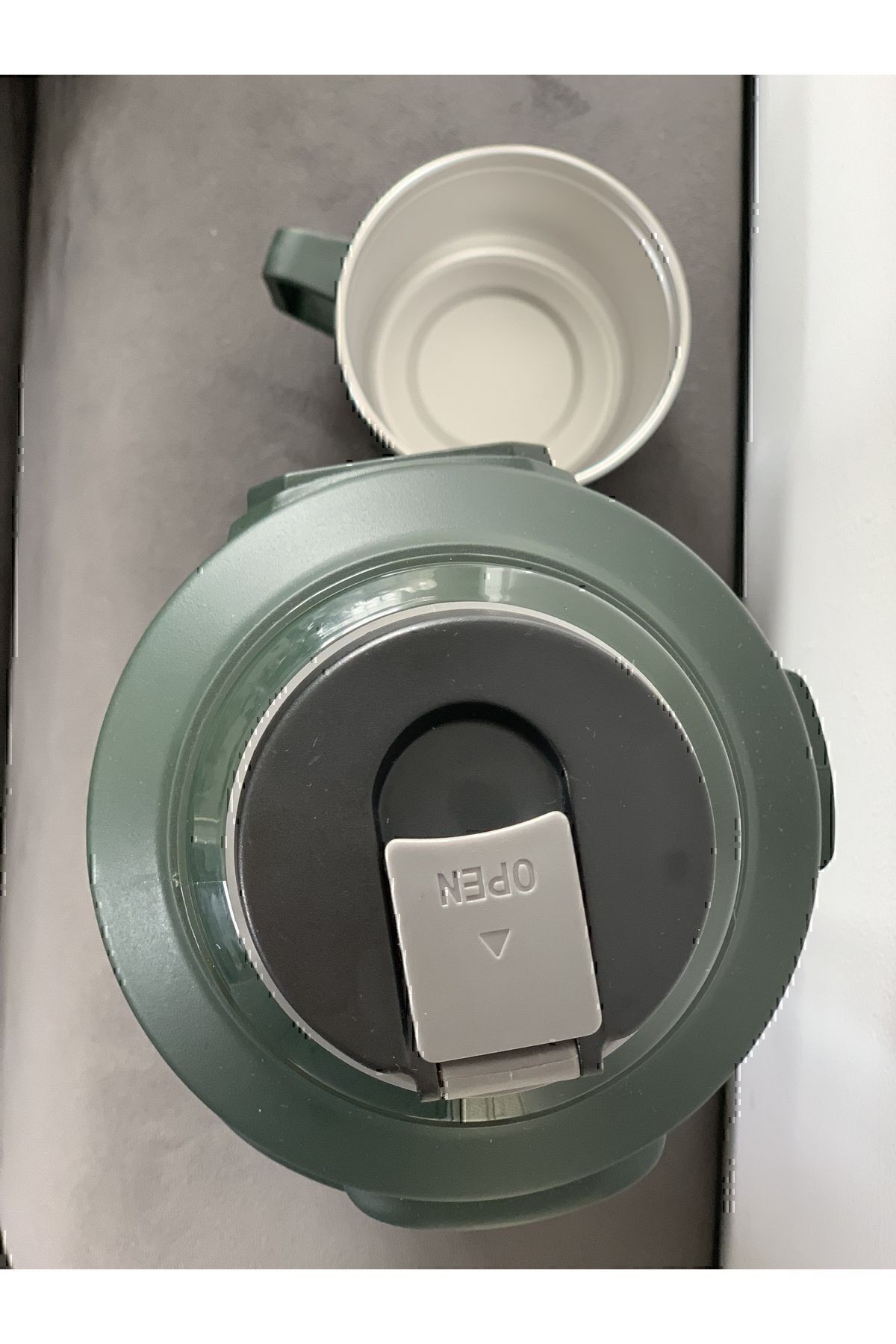 Termos 3.2 Litre Siyah-gümüş-yeşil Renkler Kamp Aile Boy Çelik Termos