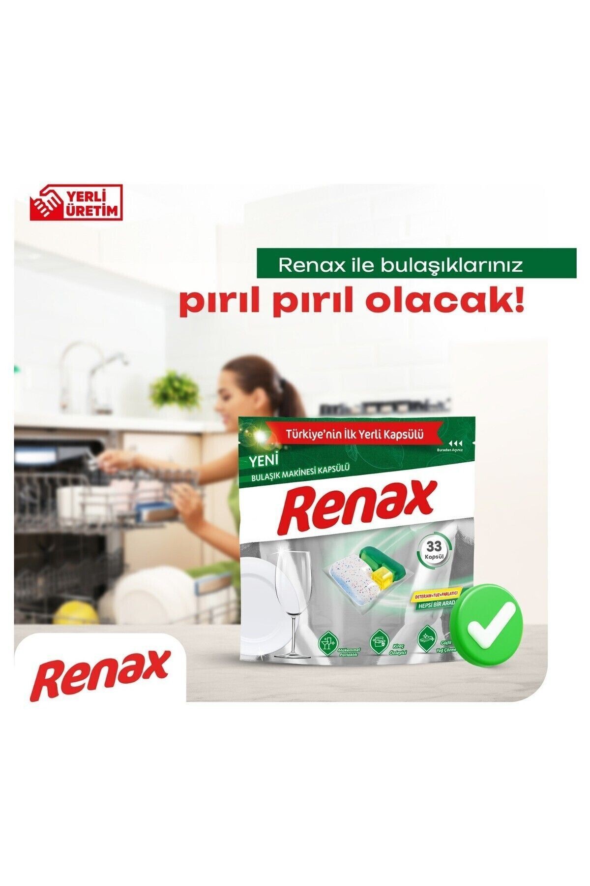 Bulaşık Makinesi Kapsülü Hepsi Bir Arada 33 Lü X 3 Adet