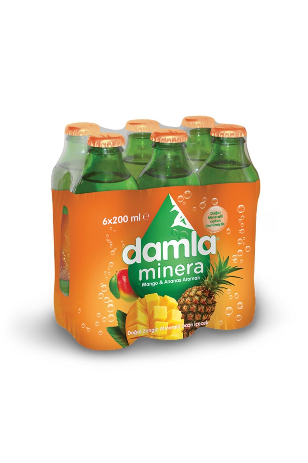 Minera Mango Ananas Aromalı Gazlı Içecek 6x200ml