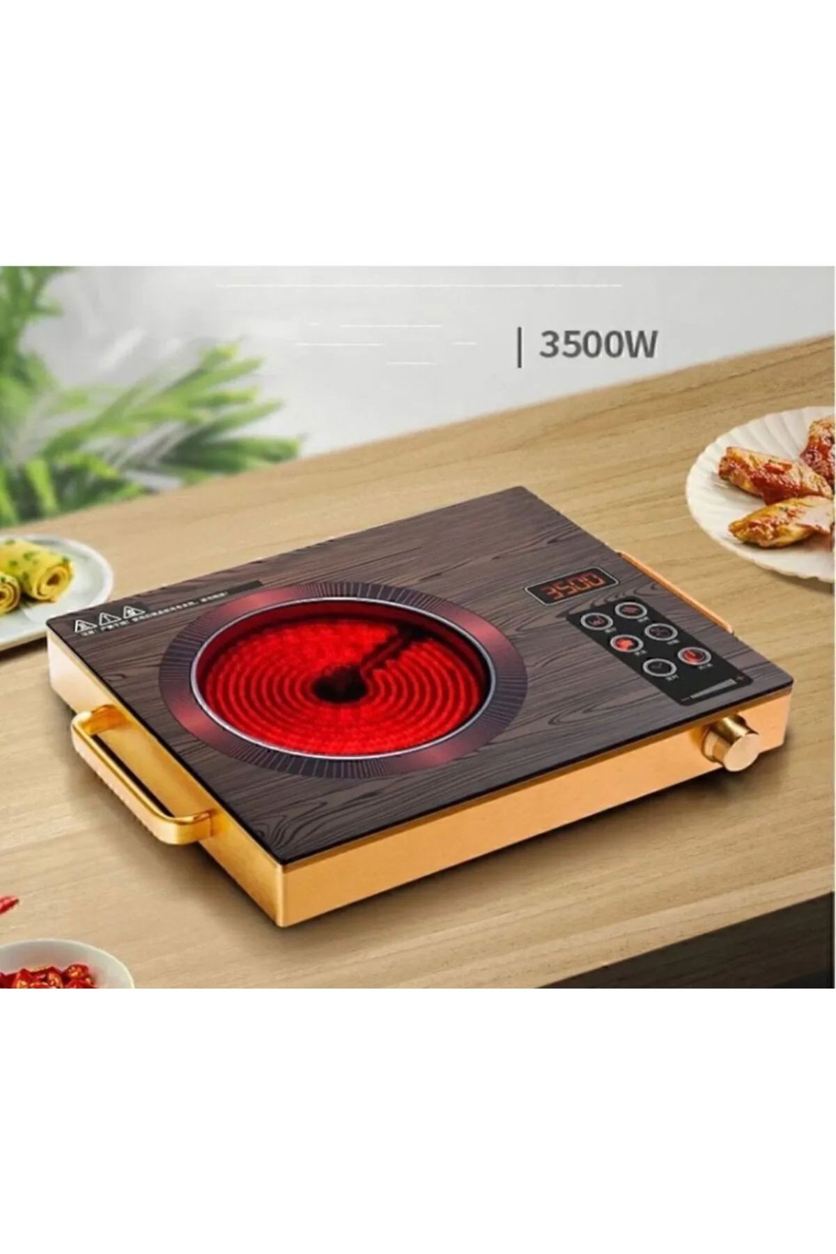 New Lazer Gold Bakır Kaplama Ocak 3500w Npp050 Model Tüm Tencere Ve Tavalara Uyumludur