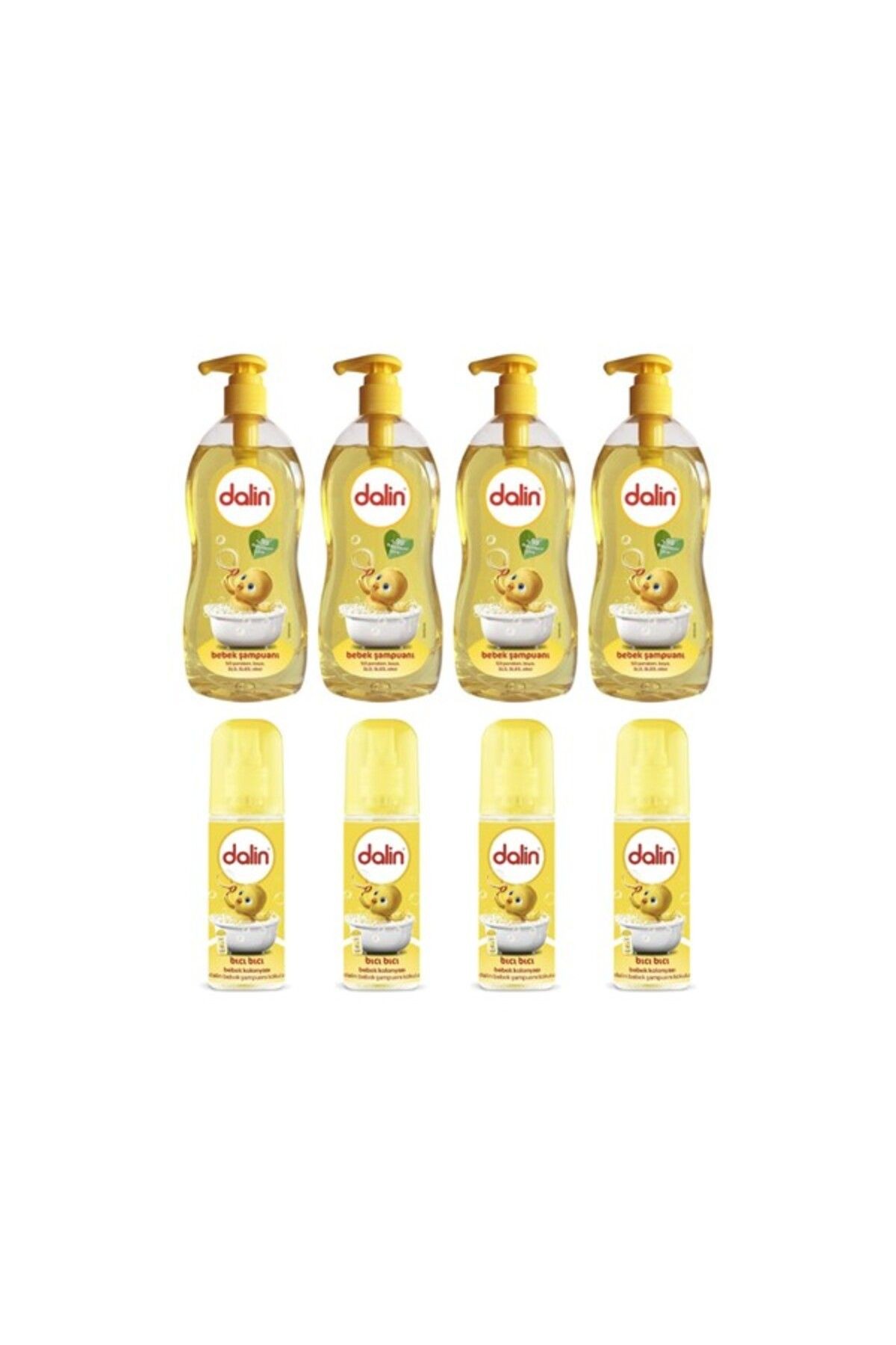 Dalin Bebek Şampuanı Klasik 700 ml 4 Adet + Bıcı Bıcı Kokusu Bebek Kolonyası 150 ml 4 Adet