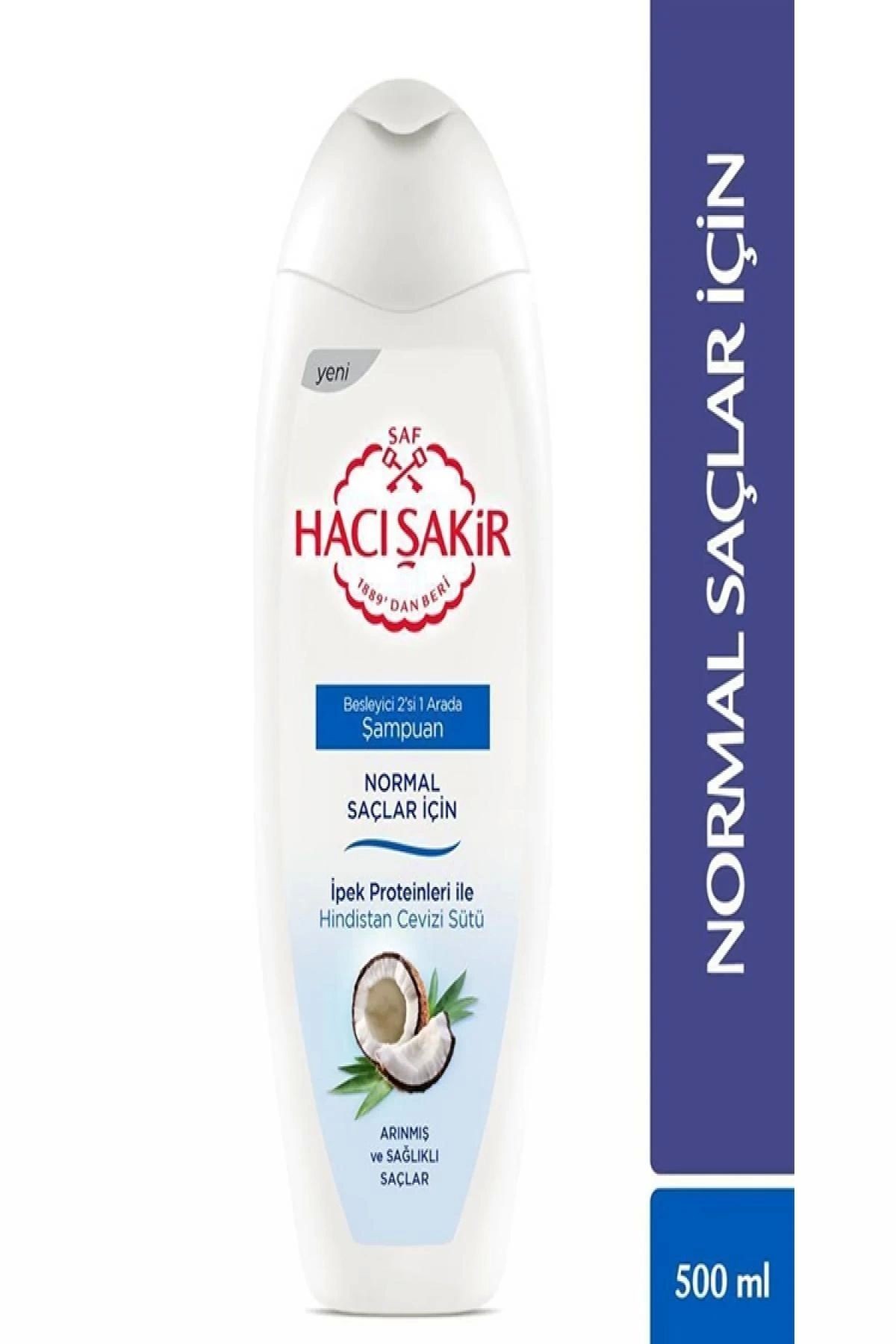 Hacı Şakir Şampuan 500 ml_Normal Saçlar İçin (Hindistan Cevizi Sütü) 307773 *12